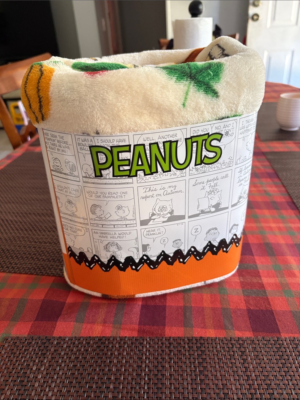 Peanuts plush throw Halloween/Fall Blanket